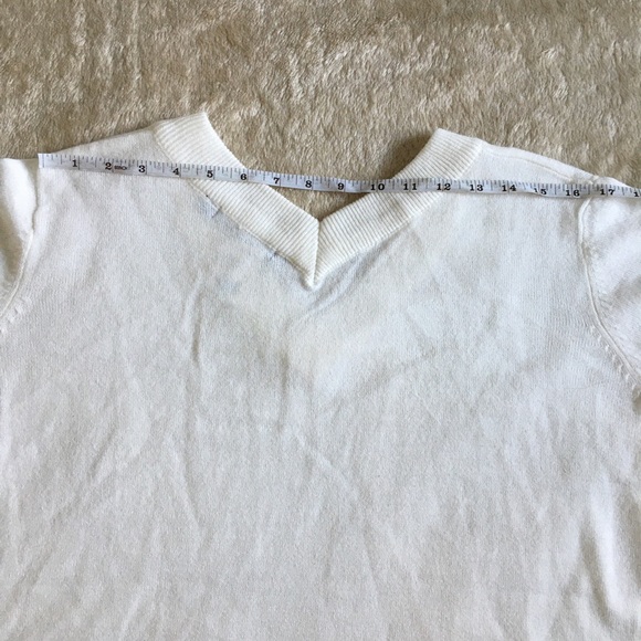 Ecru or Ivory Size S-M 100% Acrylic Long sleeve Knit Top by Ingni - Picture 7 of 12